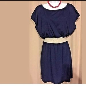 Navy Blue Dolman Sleeve Dress